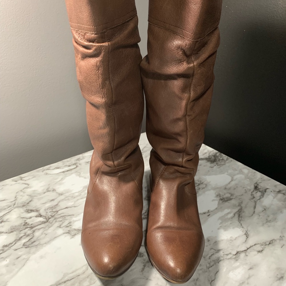 Steve Madden Brown Leather Knee-high Boots